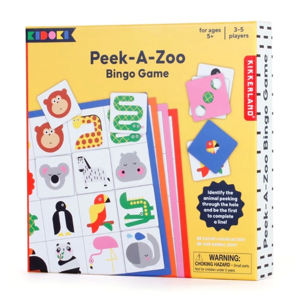 Kikkerland Peek-A-Zoo bingo game for 3-5 players ages 5+ NIB - Picture 1 of 9